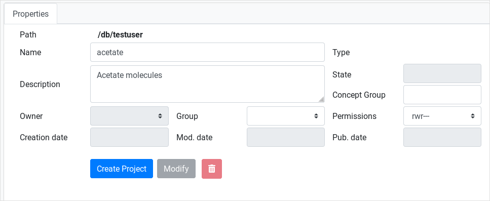 Create project form, check root path on top