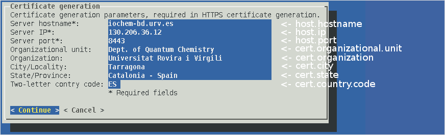 Certificate generation