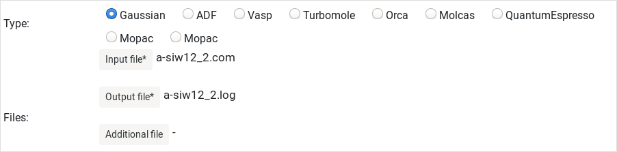 Calculation type selection