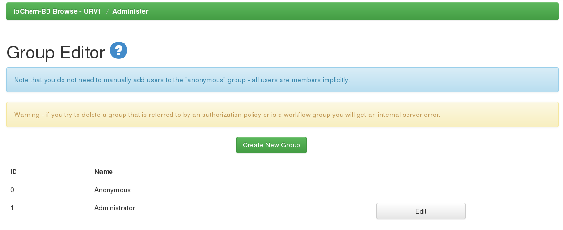 Admin create group form