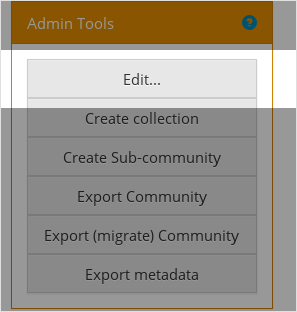 Admin tools sidebar